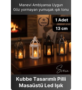 #Ramazan Asılabilir Plastik Led Işık Dekoratif Lamba Kubbe Kandil Hediyelik Süs Biblo Aydınlatma