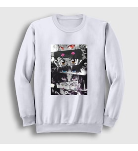 Presmono Unisex Beyaz Eyes Anime Hunter X Hunter Sweatshirt 238073tt (Beyaz)