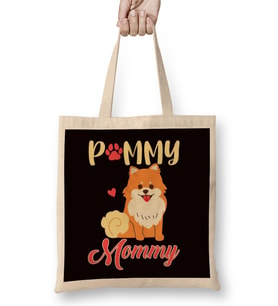 Pomeranian Pommy Mommy German Spitz Poland Pom Toy Dog Pet Bez Çanta Uzun Saplı