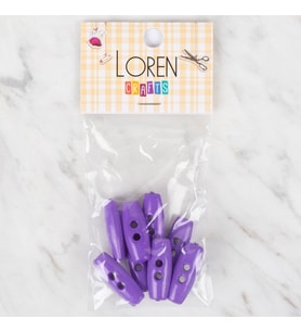 Crafts 8 Li Çoban Düğme Mor Düğme - 444