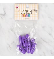 Crafts 8 Li Çoban Düğme Mor Düğme - 444