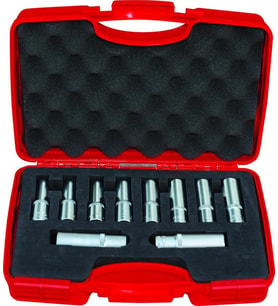 İzeltaş 1/2" 10 Parça Altı Köşe Derin Lokma Anahtar Takımı 1108006010