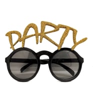 Altın Simli Party Yazılı Parti Gözlüğü Show