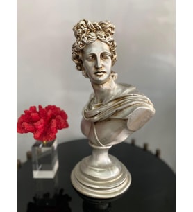 Apollo Büst Büyük Boy Heykel (Gümüş)