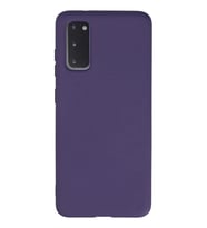 Galaxy S20 Kılıf Nano içi Kadife Silikon - Mor