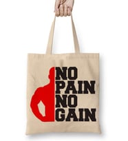 No pain No Gain Vector Style Bez Çanta Uzun Saplı