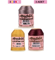 3 Adet Altınbaşak Oya ve Dantel İpi 20 gr - Royaleks - No: 672 - 604 - 770