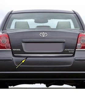Toyota Avensis Formlu Krom Bagaj Alt Çıtası 2003-2009