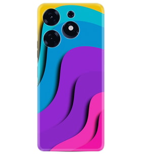 Tecno Spark 10 Pro Kılıf Silikon Desen Özel Seri Renk Cümbüşü 1631