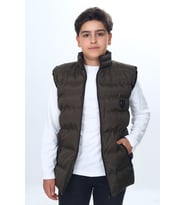 Toontoy Erkek Çocuk Göğsü Armalı Şişme Yelek (Haki)