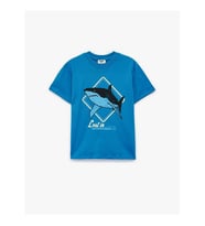Koton Köpek Balığı Baskılı Lacivert Erkek Çocuk T-Shirt 6SKB10067TK