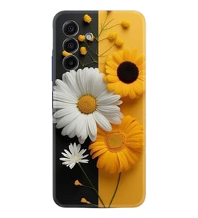 Samsung Galaxy A17 Kılıf Boutique Baskılı Resimli Sarı Beyaz Çiçek Pcode -044