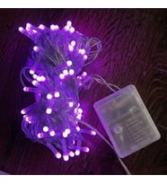 10m 100 Led Damla Uçlu Pembe Işık Şeffaf Kablo