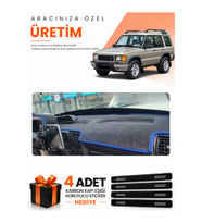 LAND ROVER DİSCOVERY 2 (1998-2004) Uyumlu Torpido Koruma Örtüsü Oto Kılıfı - Siyah Mavi