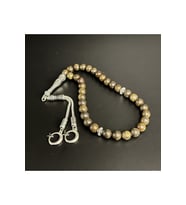 Bronzit 8mm 33lük Doğal Taş Tesbih (Kahverengi)