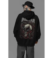 Pantera Baskılı Unisex Oversize Müzik Grubu Hoodie