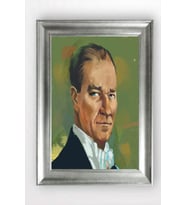 Gümüş Çerçeveli Atatürk Tablo a890
