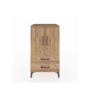 Hyperion Komodin 2 Raflı 2 Çekmeceli 2 Kapaklı 60x44x106 Çam-Çam