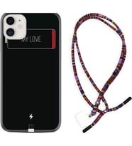 Apple iPhone 11 12 13 Mini Kılıf Boyun Asklı Rasta Silikon My Love 1402