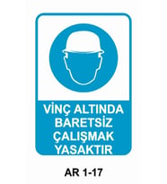İŞ GÜVENLİĞİ UYARI LEVHASI 1 ADET PVC 21 X 29CM