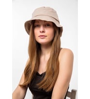 Saria Moda Kadın Bej Bucket Şapka