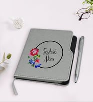 BK Gift Kişiye Özel İsimli Gri Termo Deri Defter Kalem Seti-14