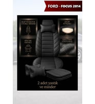 focus 2014 Koltuk ve Kılıf uyumlu Siyah Lüks Minder Yastık 2 Minder 2 Yastık