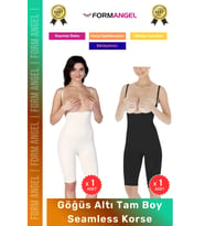 #Korse Dikişsiz Toparlayıcı Kaymaz Seamless Sıkılaştırıcı Kadın Göğüs Altı Tam Boy Korse 2'li Set