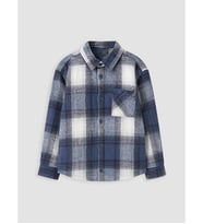 LCW Kids İndigo Ekose Gabardin Erkek Çocuk Gömlek