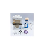 Jarjlı Yıkama Fırçaları Yüz Temizleme Yüz Peeling Yıkama Fırçası berber cilt bakım makinası salon kuaför bakım makinası (Mavi)