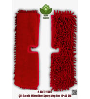Çift Taraflı Mikrofiber Sprey Mop Bezi 2'li Set 12x40 cm