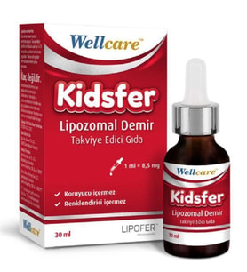 Wellcare Kidsfer Lipozomal Demir Damla 30 ml
