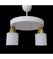 RİOLİGHT MODERN BEYAZ İKİLİ OPAL CAMLI SARKIT ÇAP:30 CM (Siyah)