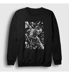 Presmono Unisex Siyah Punch Jon Jones Mma Ufc Sweatshirt 428917tt