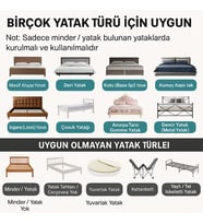 Yatella Yeni Nesil Yatak Bariyeri 180 cm Bej - Boyalı