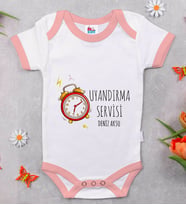 BK Kids Kişiye Özel Pembe Bebek Body Zıbın - Model 84