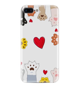 Apple iPhone 6 6S Plus Kılıf Resimli Desenli Silikon Platinium Series Kedilerin Aşkı 1903