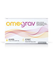 Omegrav Omega 3 Balık Yağı ve Vitamin İçeren Mineral 30 Tablet 30 Kapsül 1000 mg