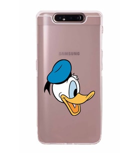 Samsung Galaxy A90   Kamera Korumalı  Kapak Donald Duck Tasarımlı  Şeffaf Kılıf