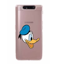 Samsung Galaxy A90   Kamera Korumalı  Kapak Donald Duck Tasarımlı  Şeffaf Kılıf