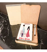 Sevgiliye En Güzel Hediye Ahşap Kutulu Defter Kalem Set 023