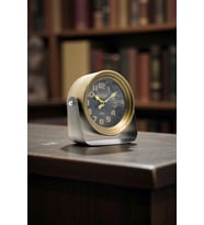 Metal Vintage Sessiz Masa Saati – Altın Renk, Sessiz Mekanizma, Dekoratif Retro Tasarım