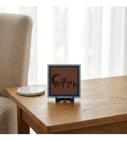 Hilal ve Göktürkçe TÜRK Yazılı Modern Dekoratif Obje, Mekanınıza Tarihi Bir Derinlik Katın 10x10 cm