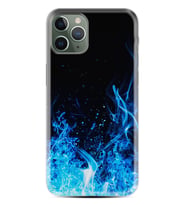 Apple iPhone 11 12 13 14 Pro Max Kılıf Desemli Silikon Blue Fire 1678
