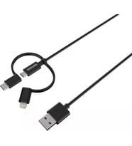 Philips MFI Apple Lisanslı 3in1 Micro Usb-Lightining-Type-C Hızlı Şarj Kablosu 2m DLC3106T