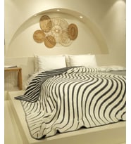 Koza Home Twin Battaniye Soft Pamuklu Tek Kişilik Battaniye Antrasit Krem 150 x 200 5034A