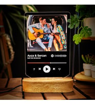 Kişiye Özel Spotify Tasarımlı Fotoğraflı 3D Led Lamba