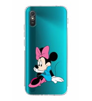 Xiaomi Redmi 9A  Kamera Korumalı Kapak Minnie Mouse Tasarımlı Şeffaf  Kılıf