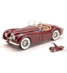Bburago 1951 Jaguar XK 120 Roadser Bordo 1:24 Model Araba