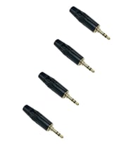 Hepa Merz SFC-S36-4X 3.5MM Altın uçlu Stereo Jack 3.5 mm Siyah Jak (4 ADET)